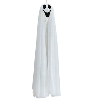 LED Geist leuchtender Kopf 10x80cm weiß PE Polyester aufhängbar batteriebetrieben Farbwechsel Halloween