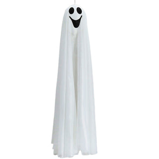 LED Geist leuchtender Kopf 10x80cm weiß PE Polyester aufhängbar batteriebetrieben Farbwechsel Halloween