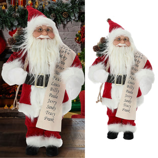 Weihnachtsmann Nikolaus Schärpe Bündel rot weiß 19x47x20cm Polyester PE Vinyl Weihnachtsmannpuppe Dekoration