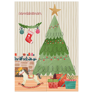 Rubbel Adventskalender zum Aufklappen 21x30x0,5cm Papier Kratzfolie Sticker 1-24 Weihnachten Adventszeit Kalender
