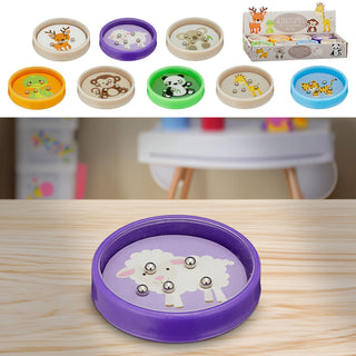 Geduldsspiel Tiermotive 24 Stück Display 5,5x1cm Kunststoff 8 Design lustig Kugelspiel Geschicklichkeitsspiel