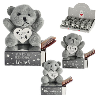 Geschenkbox Teddybär 24 Stück Display 6x9cm Karton Plüsch Geldgeschenk Verpackung Box Verpackungsidee