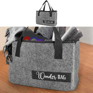 Filztasche 'Wonder Bag' 38x26x26,5cm hellgrau Einkaufstasche Aufbewahrungstasche Shopper Henkeltasche