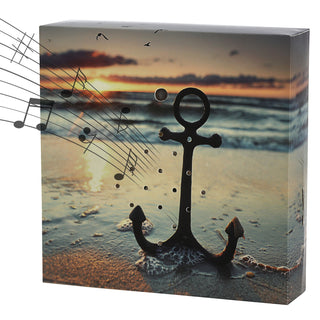 1/4x Soundbox Bewegungsmelder 4 Motive 12x12x3,5cm Pappe Kunststoff batteriebetrieben Meditationssound Lautstärke regulierbar