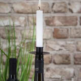 Stabkerzenhalter Flascheneinsatz 4er Set Metall schwarz 7x8cm Kerzenständer Stabkerzen Flaschenkerzenhalter