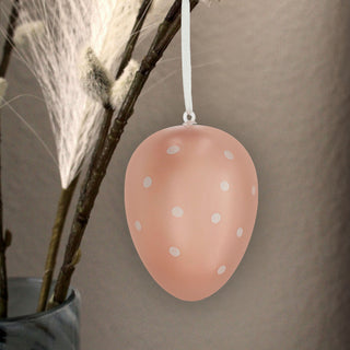 Ostereier Pastellfarben zum Aufhängen gepunktet 16er Set H9cm grün blau rosa gelb Kunststoff Eier Dekoeier Ostern