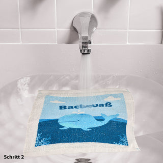 4/72x Magisches Handtuch 'Maritim' Set 4 maritime Motive 30x30cm Baumwolle Waschlappen Zaubertuch Zauberhandtuch Tuch