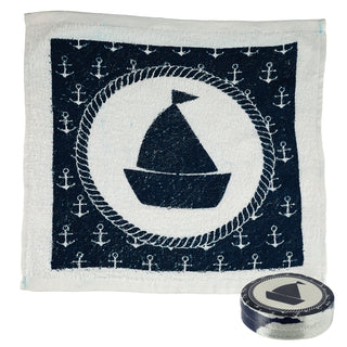 4/72x Magisches Handtuch 'Maritim' Set 4 maritime Motive 30x30cm Baumwolle Waschlappen Zaubertuch Zauberhandtuch Tuch