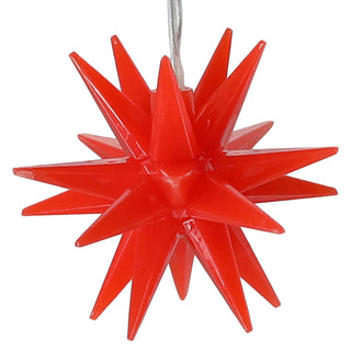 LED Stern 3D zum Aufhängen Ø7cm rot Kunststoff warmweiß batteriebetrieben Timerfunktion Weihnachtsstern Weihnachtsbleuchtung Zackenstern