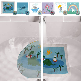 6/72x Magisches Handtuch 6 Motive 30x30cm Baumwolle Waschlappen Zaubertuch Zauberhandtuch Tuch
