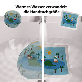 6/72x Magisches Handtuch 6 Motive 30x30cm Baumwolle Waschlappen Zaubertuch Zauberhandtuch Tuch