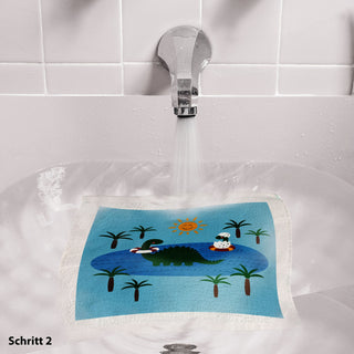 6/72x Magisches Handtuch 6 Motive 30x30cm Baumwolle Waschlappen Zaubertuch Zauberhandtuch Tuch