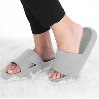 Wolken Slipper weiß/grau/schwarz Größenwahl EVA Kunststoff antibakteriell Wolkenschuhe Hausschuhe Laufkomfort flexible Sohle gelenkschonend