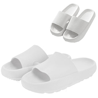 Wolken Slipper weiß/grau/schwarz Größenwahl EVA Kunststoff antibakteriell Wolkenschuhe Hausschuhe Laufkomfort flexible Sohle gelenkschonend