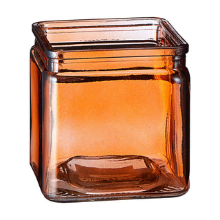 Windlicht Teelichtglas 4er Set Glas 10x10x10cm orange blau grün lila Teelichtglas Kerzenglas Glasgefäß Tischdekoration