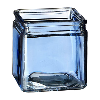 Windlicht Teelichtglas 4er Set Glas 10x10x10cm orange blau grün lila Teelichtglas Kerzenglas Glasgefäß Tischdekoration
