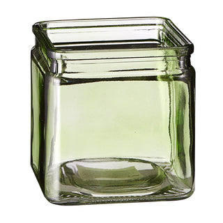 Windlicht Teelichtglas 4er Set Glas 10x10x10cm orange blau grün lila Teelichtglas Kerzenglas Glasgefäß Tischdekoration