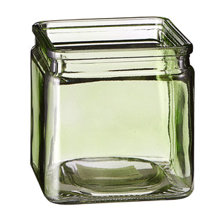 Windlicht Teelichtglas 4er Set Glas 10x10x10cm orange blau grün lila Teelichtglas Kerzenglas Glasgefäß Tischdekoration