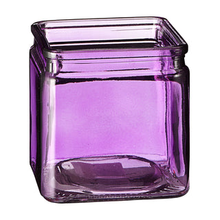 Windlicht Teelichtglas 4er Set Glas 10x10x10cm orange blau grün lila Teelichtglas Kerzenglas Glasgefäß Tischdekoration