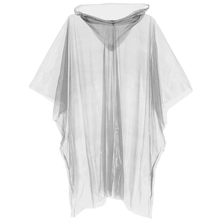 Regenponcho 4er Set blau transparent 120x130cm Regenmantel Regencape Regenschutz