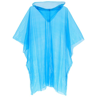 Regenponcho 4er Set blau transparent 120x130cm Regenmantel Regencape Regenschutz