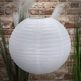 6/12xPapierlampion 12er Set Papier 6xØ:30/35cm / 12xØ:25cm weiß Laterne Lampion Ballon Gartendeko Party Papierlaterne Papierlampenschirm