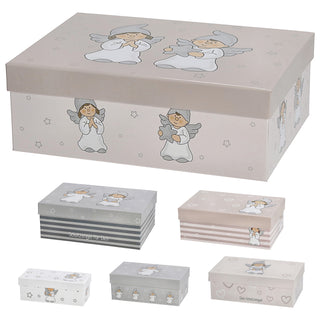 Boxenset 6er Set Schutzengel 6 Größen rechteckig Papier 900gsm Schachteln Boxen Geschenkboxen Aufbewahrungsboxen