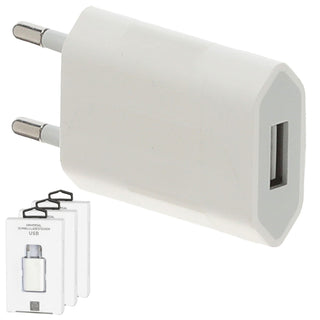 1/3x USB-A Schnellladegerät 5V 1A 20Watt 220V 56-60HZ Kunststoff weiß Netzteil Netzstecker Netzladeadapter