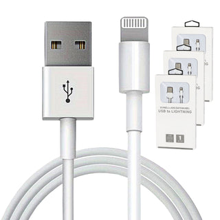 1/3x Ladekabel USB to Lightning 1 oder 2 m 5V 2A 10Watt 100-200HZ Kunststoff weiß Datenkabel Ladekabel USB-Kabel