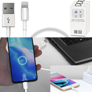 1/3x Ladekabel USB to Lightning 1 oder 2 m 5V 2A 10Watt 100-200HZ Kunststoff weiß Datenkabel Ladekabel USB-Kabel