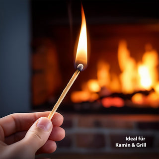 XL Kaminstreichhölzer 50er Pack L20cm 5x21,5x5cm Holz Karton Zündhölzer Streichholz Grillstreichholz Lagerfeuer Kamin