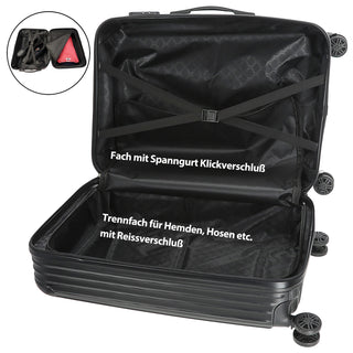 Reisekoffer Set rosegold/silber/anthrazit/schwarz 3 Größen 20/24/28 Zoll ABS Teleskopstange 4 Zwillingsrollen Zahlenschloss Koffer Kofferset