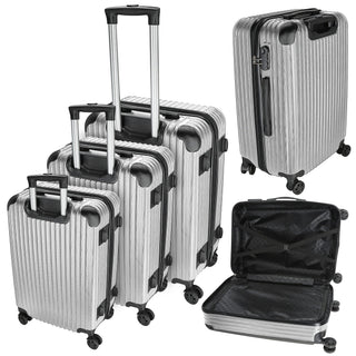 Reisekoffer Set rosegold/silber/anthrazit/schwarz 3 Größen 20/24/28 Zoll ABS Teleskopstange 4 Zwillingsrollen Zahlenschloss Koffer Kofferset