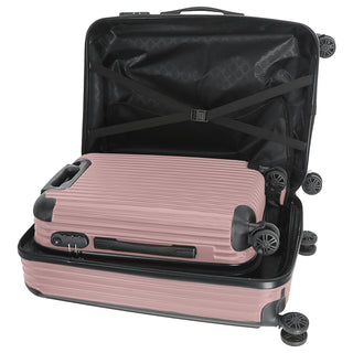 Reisekoffer Set rosegold/silber/anthrazit/schwarz 3 Größen 20/24/28 Zoll ABS Teleskopstange 4 Zwillingsrollen Zahlenschloss Koffer Kofferset