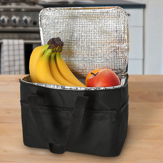 Kühltasche 9 Liter grau/schwarz 25x20x17,5cm Polyester 600D Aluminium Kühlbox Thermotasche Reißverschluss