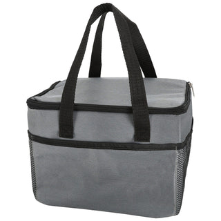 Kühltasche 9 Liter grau/schwarz 25x20x17,5cm Polyester 600D Aluminium Kühlbox Thermotasche Reißverschluss