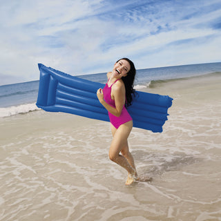 Luftmatratze 3er Set pink grün blau 183x69cm PVC 2 Kammern Belastbarkeit bis 90Kg Luftbett Strand Meer Schwimmbad