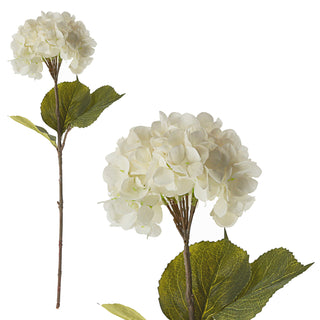 Hortensie künstlich 3er Set ca. H85cm weiß Kunststoff Polyester Kunstblumen Blumen Dekoblumen langstielig