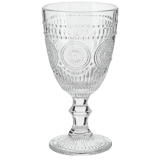 Weinglas 6er Set 'Mandala' Ø8,5x17cm 300ml Glas klar Stielglas Ornamente Getränkegläser Gläserset Trinkglas