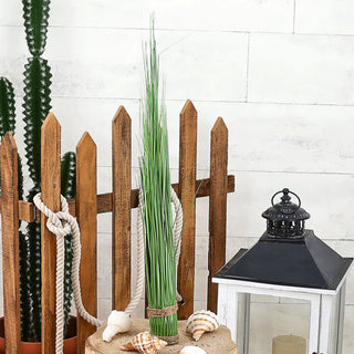 Kunstblume Grasbündel 2er Set 5x62cm Kunststoff Kordel Kunstgras Kunstpflanze Ziergras Deko-Gras