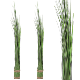 Kunstblume Grasbündel 2er Set 5x62cm Kunststoff Kordel Kunstgras Kunstpflanze Ziergras Deko-Gras