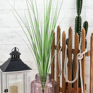 Graszweige 6er Set 100cm Kunststoff grün Kunstgras Kunstpflanze Ziergras Graszweig Grasbusch Deko-Gras