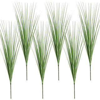 Graszweige 6er Set 100cm Kunststoff grün Kunstgras Kunstpflanze Ziergras Graszweig Grasbusch Deko-Gras