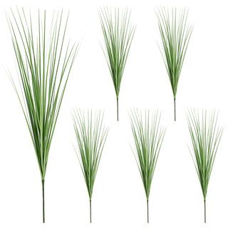 Graszweige 6er Set 100cm Kunststoff grün Kunstgras Kunstpflanze Ziergras Graszweig Grasbusch Deko-Gras
