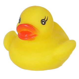 Badeente Mama mit Kids 4tlg. 11x9x15cm PVC gelb Schnabel Badespielzeug Quietscheente Badewanne Mama-Ente 3 Baby-Enten