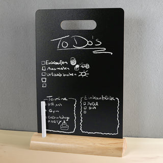 Kreidetafel Aufsteller 20x30x6cm Kiefernholz MDF Kreidestift Memotafel Schreibtafel Tischaufsteller Tafel