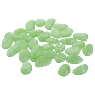 Dekosteine 'Glow in the dark' 2,5-2cm grün Kunststoff 125g Leuchtsteine fluoreszierende Steine Leuchtkiesel