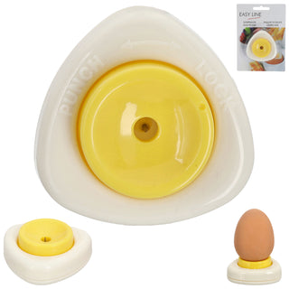 Eierspiekser Motiv Spiegelei Kunststoff weiß gelb 5,5x3x5,5cm Eierstecher Eieranstecher Eierdorn Eierpicker