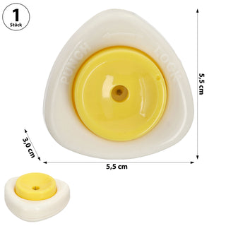 Eierspiekser Motiv Spiegelei Kunststoff weiß gelb 5,5x3x5,5cm Eierstecher Eieranstecher Eierdorn Eierpicker