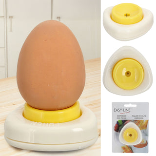 Eierspiekser Motiv Spiegelei Kunststoff weiß gelb 5,5x3x5,5cm Eierstecher Eieranstecher Eierdorn Eierpicker